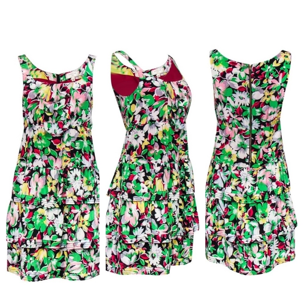 Moulinette Soeurs - Floral Silk Ruffled Dress